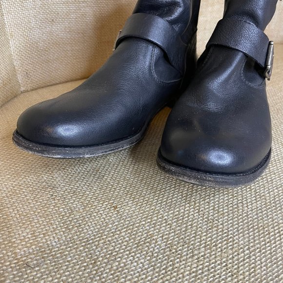 Frye 3472366 Tyler Engineer Leather Womens Black Boots Size 9B - Picture 3 of 6
